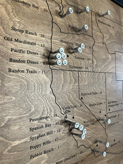 U.S. Top 100 Public Golf Course Map